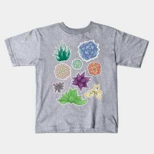 Succulent Whimsy Collection Kids T-Shirt